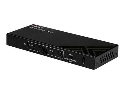 AV Jungiklis - LINDY 2x2 HDMI 18G Matrix Sujungimas ir Perjungimas, 4096x2160@60Hz, Juodas
