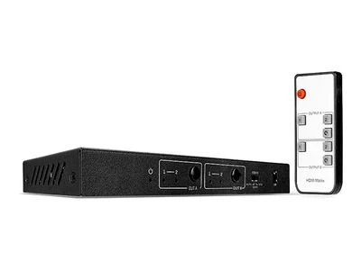 AV Jungiklis - LINDY 2x2 HDMI 18G Matrix Sujungimas ir Perjungimas, 4096x2160@60Hz, Juodas