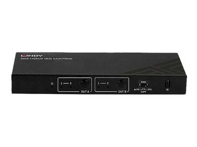 AV Jungiklis - LINDY 2x2 HDMI 18G Matrix Sujungimas ir Perjungimas, 4096x2160@60Hz, Juodas