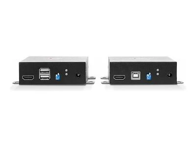 KVM Prailginimas - LINDY Šviesolaidinis HDMI 4K60, USB, IR ir RS232 KVM Prailginimas, 300 m, Juodas