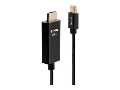 Adapteris - LINDY Mini DisplayPort į HDMI Kabelis, 4096x2160@60Hz, 1 m, Juodas