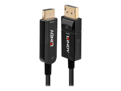 Lindy DisplayPort į HDMI adapteris su jungčių žymėjimu