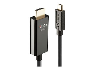 USB Adapteris - LINDY USB Type C į HDMI® 4K60 Adapteris, 18Gbps, 10 m, Juodas