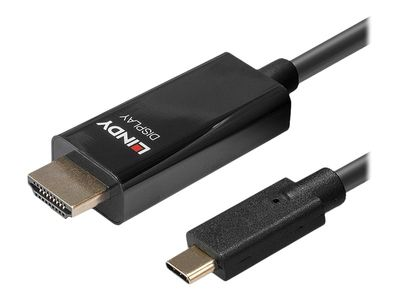 USB Adapteris - LINDY USB Type C į HDMI® 4K60 Adapteris, 18Gbps, 10 m, Juodas