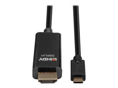 USB Adapteris - LINDY USB Type C į HDMI® 4K60 Adapteris, 18Gbps, 10 m, Juodas