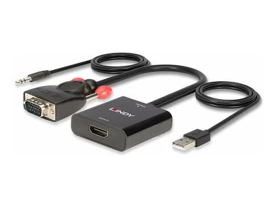 Lindy VGA į HDMI adapteris su garsu ir USB maitinimu
