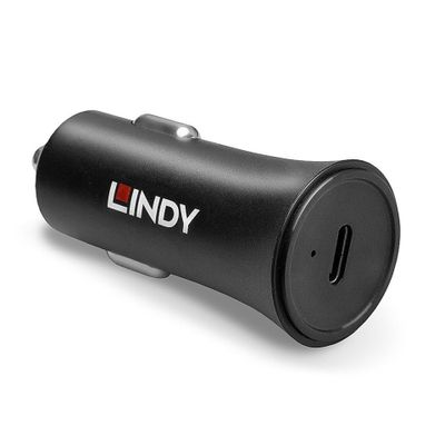 Automobilinis įkroviklis - LINDY 27W USB Type C PD automobilinis įkroviklis 12-24V DC
