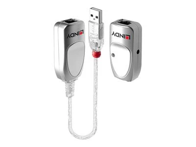 USB Prailginimo Laidas - LINDY USB 1.1 Cat.6 Prailginimo Laidas, 50 m, Skaidrus