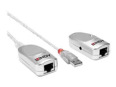 USB Prailginimo Laidas - LINDY USB 1.1 Cat.6 Prailginimo Laidas, 50 m, Skaidrus