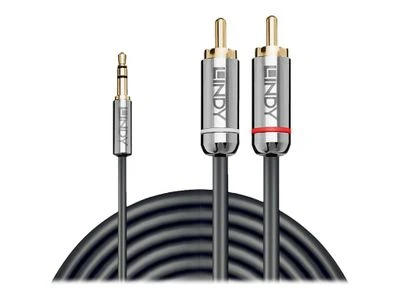 Lindy 3.5mm į 2xRCA kabelio jungtys