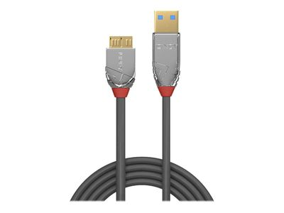 USB Laidas - LINDY Cromo Line USB 3.2 Type A į Micro-B Laidas, M/M, 5Gbps, 2 m, Pilkas