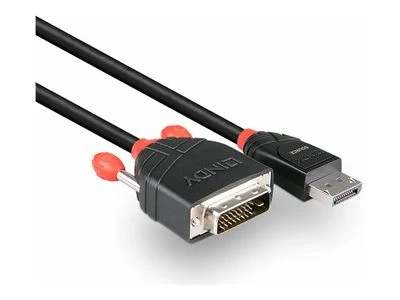 Adapteris - LINDY DisplayPort į DVI-D Adapterio Kabelis, 1920x1200@60Hz, 5 m, Juodas