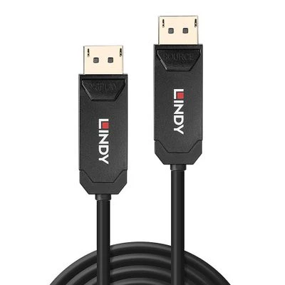 Lindy DisplayPort Laidas - AOC 15m DP 2.0 UHBR10 7680x4320 40Gbps Auksu Padengtas