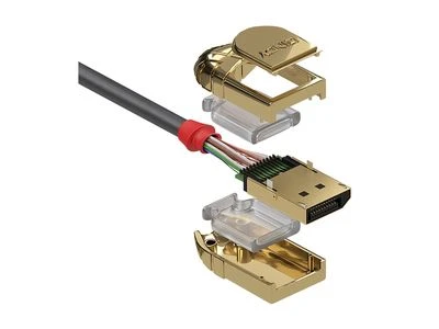 DisplayPort Kabelis - LINDY Gold Line DisplayPort 1.2 Kabelis, 7.5 m, Pilkas