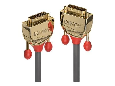 Vaizdo Kabelis - LINDY Gold Line DVI-D Dual Link Kabelis, M/M, 3 m, Pilkas