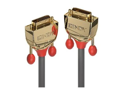 Vaizdo Kabelis - LINDY Gold Line DVI-D Dual Link Kabelis, M/M, 3 m, Pilkas