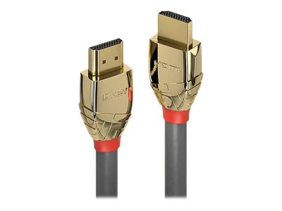 Lindy HDMI 2.1 itin didelės spartos M/M 1m pilka/auksinis