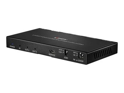 HDMI Skirstytuvas - LINDY 2 Prievadų HDMI Skirstytuvas 18G 4096x2160@60Hz Garso Išgavimas ir Sumažinimas