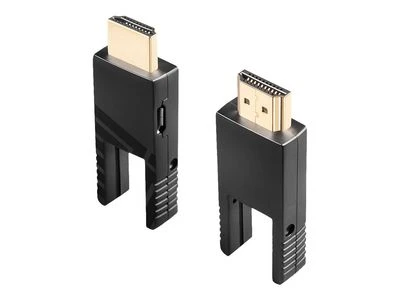 HDMI Laidas - LINDY Šviesolaidinis Hibridinis Micro-HDMI 4K60 Laidas, 18Gbps, Atsparus Micro-HDMI, HDMI, DVI, 30 m, Juodas