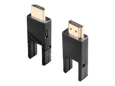HDMI Laidas - LINDY Šviesolaidinis Hibridinis Micro-HDMI 4K60 Laidas, 18Gbps, Atsparus Micro-HDMI, HDMI, DVI, 40 m, Juodas