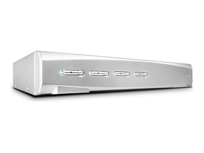 KVM komutatorius - LINDY 4 priedų DisplayPort 1.2 KVM komutatorius, 3840x2160@60Hz, Sidabrinis