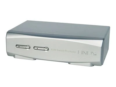 Lindy KVM Perjungiklis - 2 Port DisplayPort 1.2 KVM Perjungiklis 3840x2160@60Hz USB 2.0 Garso