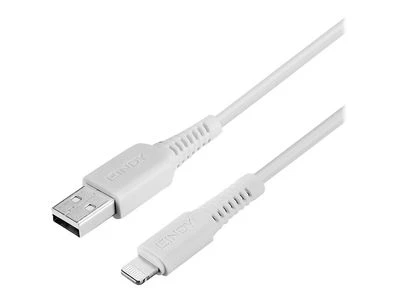 Kabelis - LINDY 2m USB A tipo į Lightning kabelis, 480Mbps, Baltas