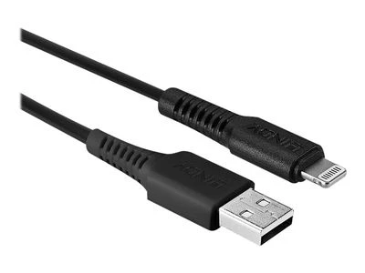 USB Kabelis - LINDY USB Type A į Lightning Laidas, M/M, 480Mbps, 2 m, Juodas