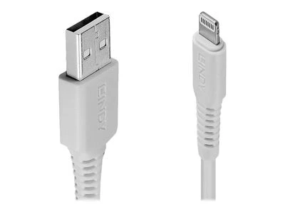 Kabelis - LINDY 2m USB A tipo į Lightning kabelis, 480Mbps, Baltas
