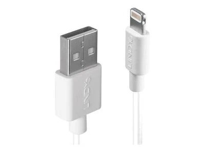 Kabelis - LINDY 2m USB A tipo į Lightning kabelis, 480Mbps, Baltas