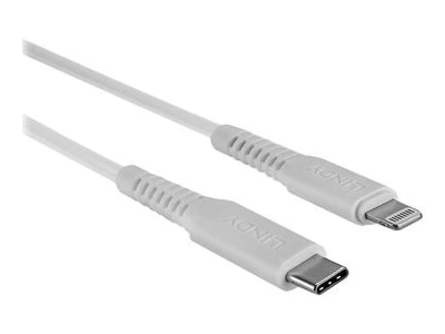 USB Kabelis - LINDY USB Type C į Lightning Laidas, M/M, 480Mbps, 1 m, Baltas