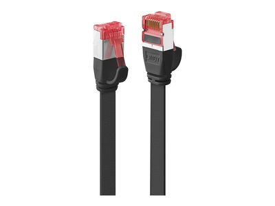 Cat.6 Tinklo Kabelis - Lindy 3m U/FTP Plokščias, 250MHz, Varis, RJ45, Juodas