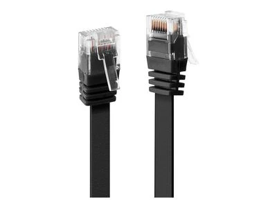 Lindy Patchcord RJ45, 3m, plokščias, juodas (47523)