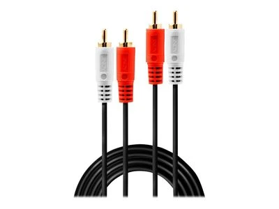 Garso Kabelis - Lindy 10 m 2×RCA Stereo M Į M Paauksuoti Galai