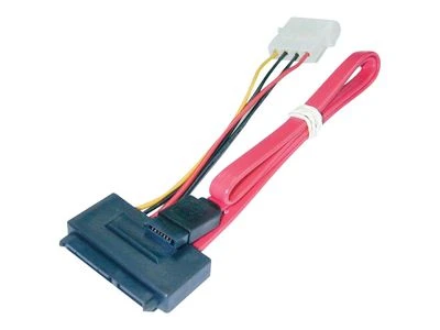 Kabelis - LINDY SATA Duomenų ir Maitinimo Kabelis 0.5m 6Gbps