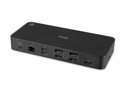 Nešiojamojo Kompiuterio Dokavimo Stotis - LINDY Plugable DST-Pro Universal 3x4K USB-C/Type A 100W, Juoda