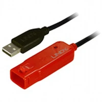 USB Prailginimo Laidas - LINDY USB 2.0 Aktyvus Prailginimo Laidas Pro Extend Type M/F, 8 m, Juodas