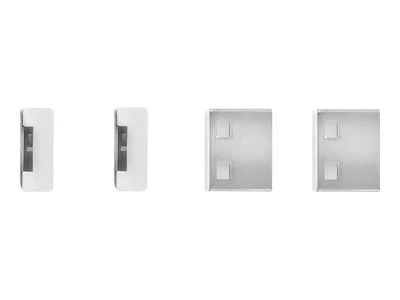 USB Priedas - LINDY USB A Prievado Blokatorius 4 vnt., Raktas, Baltas