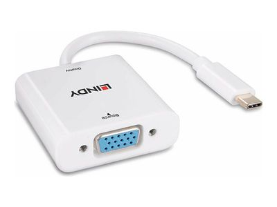 Adapteris - LINDY USB Type C į VGA Konverteris, Baltas