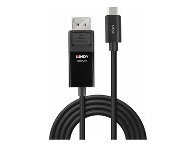Adapterio Kabelis - LINDY USB Type C į DP 8K60 Adapterio Kabelis, 7680x4320, 32.4Gbps, 3 m, Juodas