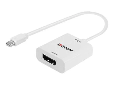 Adapteris - LINDY Mini DisplayPort 1.2 į HDMI 4K 60Hz Aktyvus Adapteris Konverteris, Baltas
