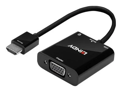 Garso Adapteris - LINDY HDMI į VGA ir Garso Keitiklis, 1920x1200@60Hz