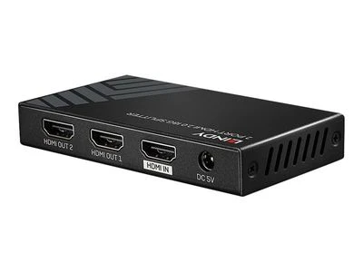 HDMI Skirstytuvas - LINDY 2 Prievadų HDMI Skirstytuvas, 18G, 3840x2160@60Hz, HDMI® 2.0 EDID Emuliacija, Juodas