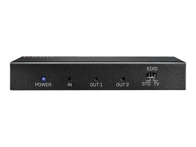 HDMI Skirstytuvas - LINDY 2 Prievadų HDMI Skirstytuvas, 18G, 3840x2160@60Hz, HDMI® 2.0 EDID Emuliacija, Juodas