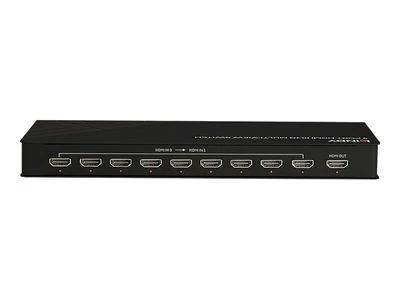 LINDY 9 prievadų HDMI jungiklis, priekinis vaizdas