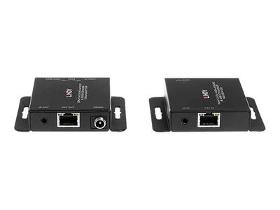 Lindy HDMI 4K60, IR ilgintuvas su PoC ir kilpine išvestimi, Cat.6, 70m