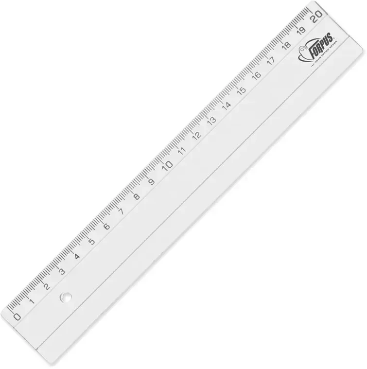 Liniuotė Forpus, plastikinė, skaidri, 20cm