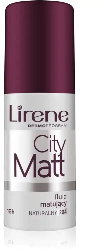 Lirene City Matt Matifying Liquid Foundation 204 Natural, 30 ml