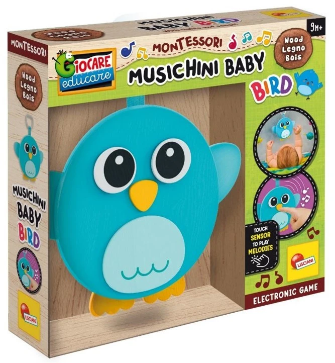Lisciani Montessori medinis žaislas – muzikinis paukštis