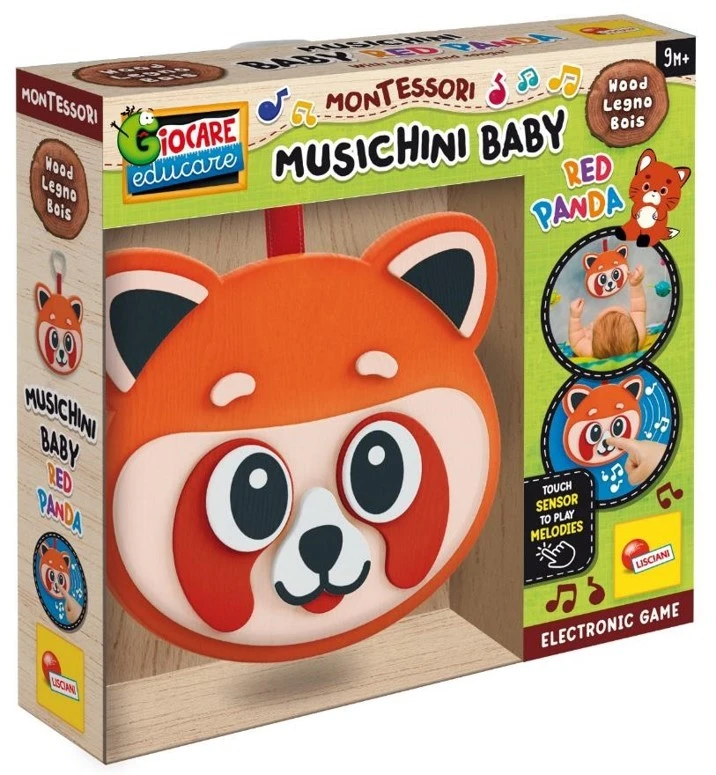 Lisciani Montessori medinis žaislas – muzikinė panda
